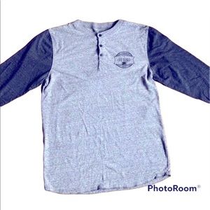 DRAVUS Henley Shirt 3/4 Sleeve Medium Gray Men’s